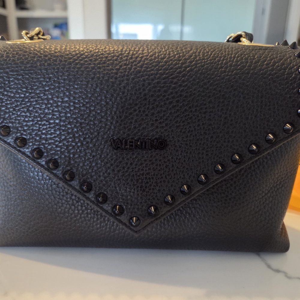 Valentino Black Studded Crossbody Bag